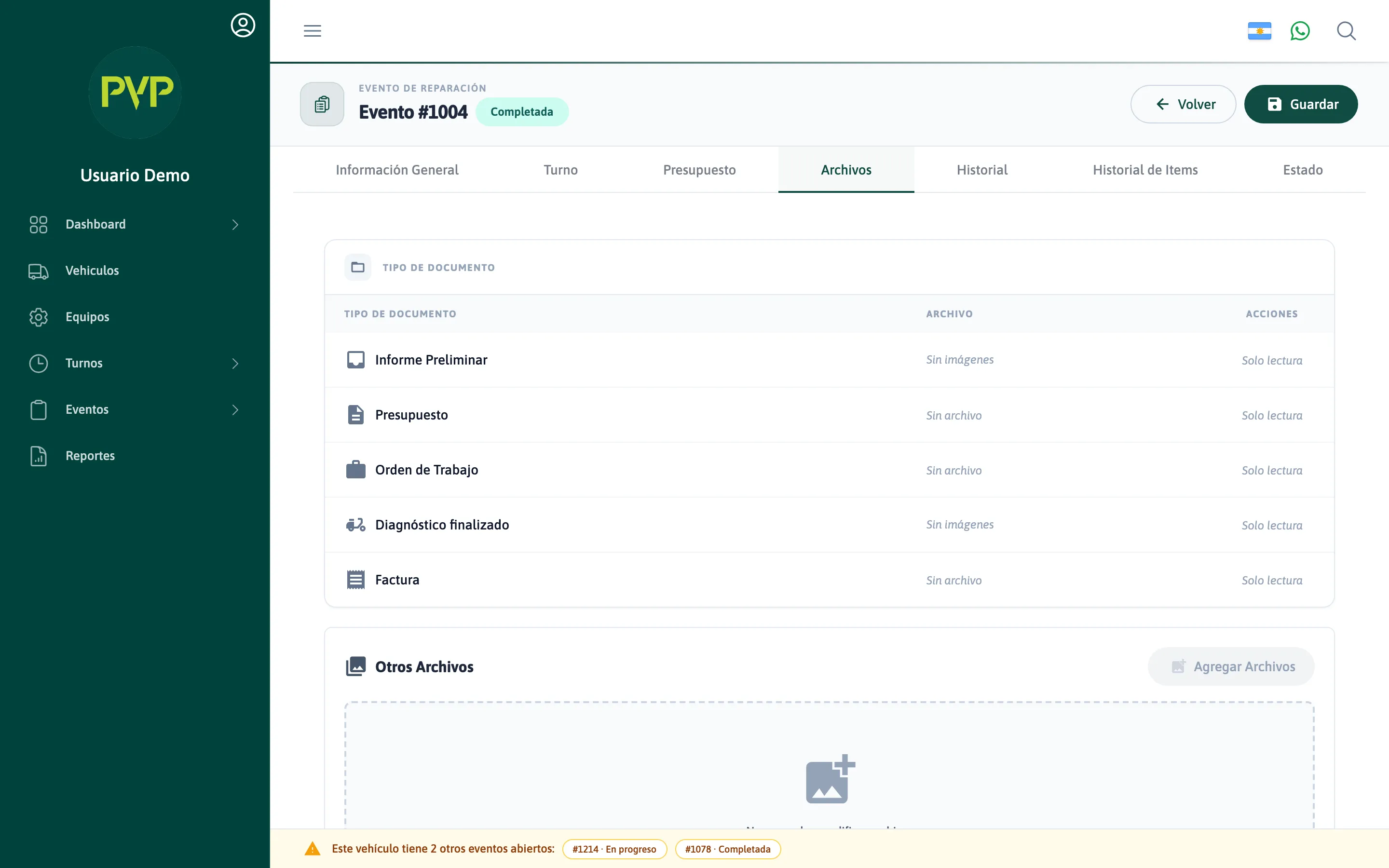 Evento — Archivos